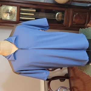 Nike Sphere React Zipper Polo Blue and Gray Size Large